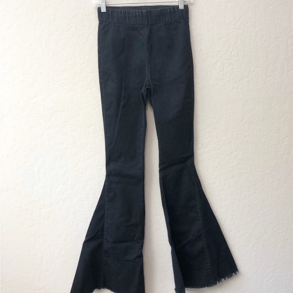 Newbury Kustom Black Denim Bellbottoms - Picture 5 of 7